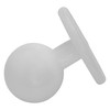 Round Buttons for Chef's Jackets, Pack of 15, White, 19