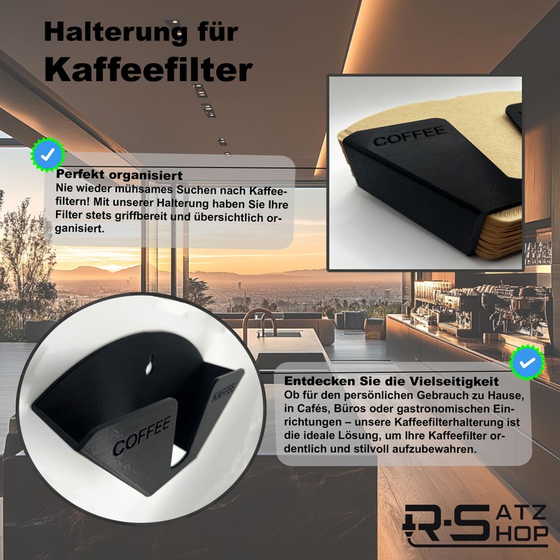 Coffee Filter Holder Stand for Coffee Filter Storage Wall Holder