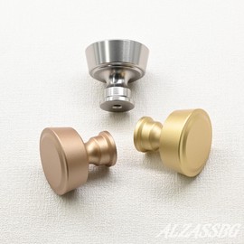 Alzassbg 10 Pack Brushed Satin Nickel Cabinet Knobs, 1-1/4 Inch Diameter Round Kitchen Hardware Knobs for Cabinets and Drawers AL6047SN