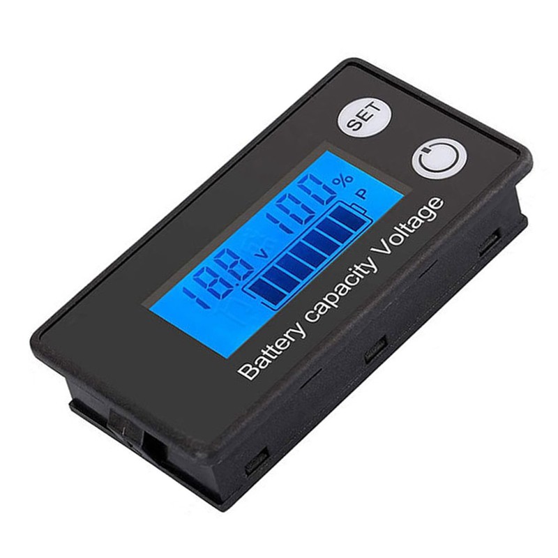 LCD Multifunction Monitor Display Digital Battery Capacity Voltage Meter Blue