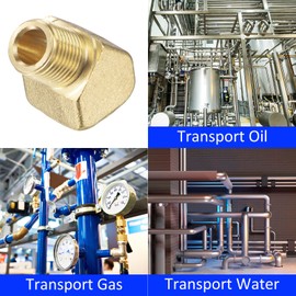 M METERXITY Brass Male to Female Pipe Fitting Extension 45 Degree Angle Hose Adapter Application Outdoor/Faucet/Industrial (1/8NPT Thread)