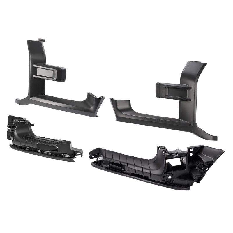 HECASA Pair Headlight Molding+Headlight Bracket Compatible with 2017-2019 Ford F150