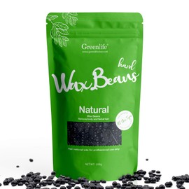 GreenLife® 300g/0.66lb Hard Wax Beads, Hard Wax Beans Hair Removal, Painless Waxing Bean Home wax Kit for Facial, Legs, Arms, Body, Bikini, Brazilian Pearl Depilatory, Hot Waxs for Women and Men (300g Bagged, Blackcurrant)