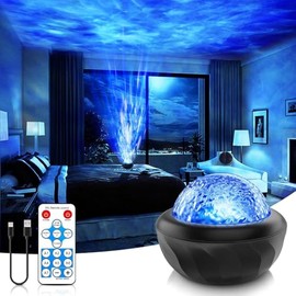 Febotak Aurora Starry Sky Projector with Music Speaker, Night Light with Sleep Aids Sound Machine for Adults Children Smart LED Galaxy Star Projector Compatible with Alexa (Dark Grey)