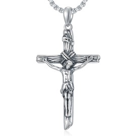 Shusukue 925 Sterling Silver Unisex Necklace Star of David Baseball Viking Wolf Skull Cowboy Hat Necklace Jesus Saint Benedict Faith Necklace Devil Eye Necklace Protector, Base