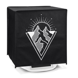 kwmobile Case Compatible with Thermomix TM5 / TM6 - Food Processor Cover - White / Black Minimalism Mountains