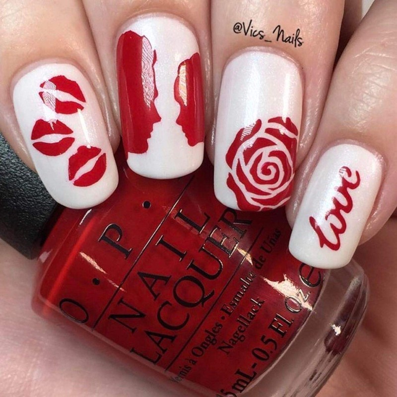 Whats Up Nails - Rose Petals Nail Stencils Stickers Vinyls