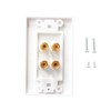 Bealuffe Speaker Wall Plate Speaker Wire Wall Plate, Audio Jack