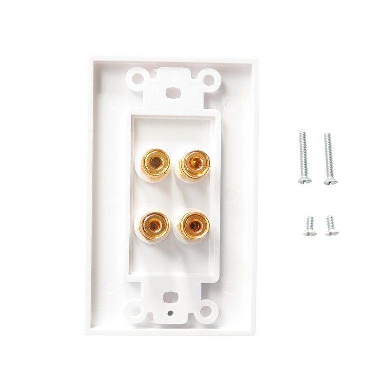 Bealuffe Speaker Wall Plate Speaker Wire Wall Plate, Audio Jack