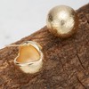 Matte Dome Stud Earrings for Women, Half Ball Button Earrings