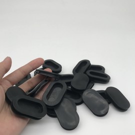 Oval Rubber Plug of Piggy Bank Sealing Plug of Piggy Bank Black(10, 5 Sizes(2 Each))