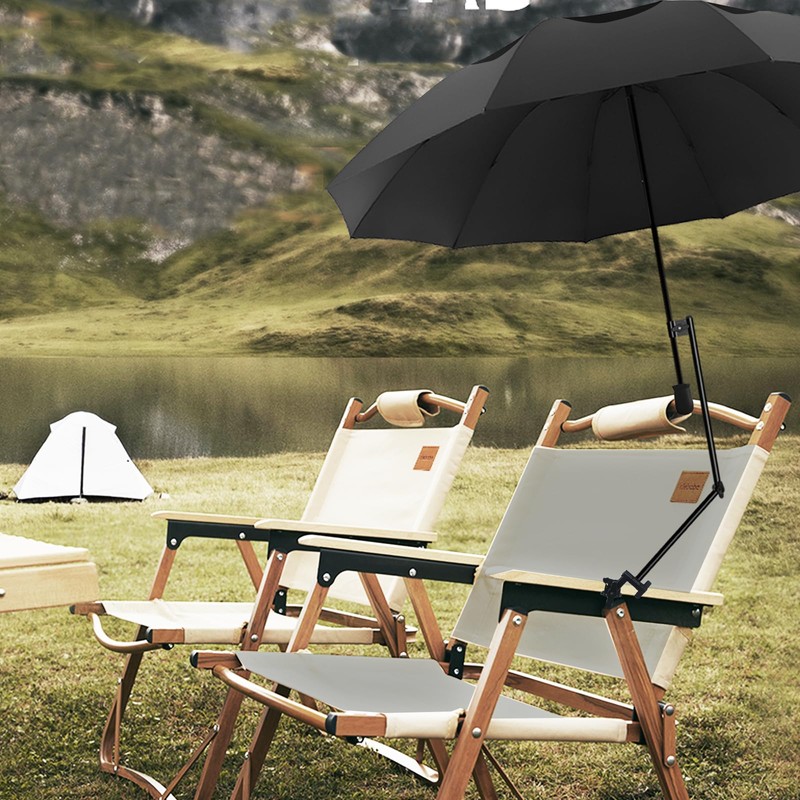 XLINGZA UPF 50+ Beach Umbrella with Adjustable Universal Clamp