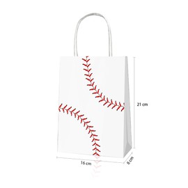QYCX 12Pcs Baseball Gifts Bags Baseball Party Decorations Baseball Goodie Bags Baseball Party Favors Bags Baseball Candy Bags Loot Bags for Sports Baseball Party Supplies Baseball Birthday Decorations