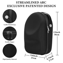 Geekria Shield Storage Case Carrying Case Compatible with Meta Quest 3, Drop and Scratch Proof Portable Bag Protect VR Device and Accessories, Suitable for Travel and Home Bag (Black)