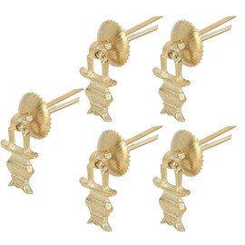 5pcs Antique Single Hole Drawer Pulls Chinese Style Brass Color Zinc Alloy Cabinet Handles Pulls for Cupboards