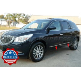 Made in USA - Trims Express 2007-2017 Buick Enclave 4Pc Flat Body Side Molding Trim 1/2" Stainless Steel