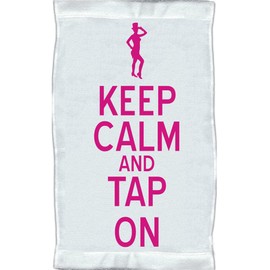 4WoodenShoes Keep Calm and Tap On Sweat Towel (Color=Pink)