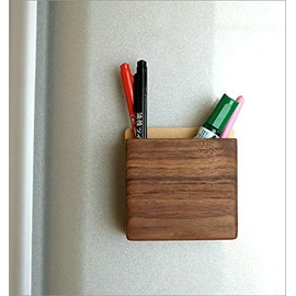 Pen Holder, Pen Stand, Wall Hanging, Wooden, Magnetic Pen Pocket [map4724]