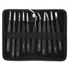 11Pcs/Set High Hardness Stainless Steel Precise Tweezers Repairing Tool Accessories