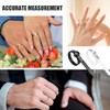 Ring Sizer Measuring Tool 2pcs Black White Reusable Finger European