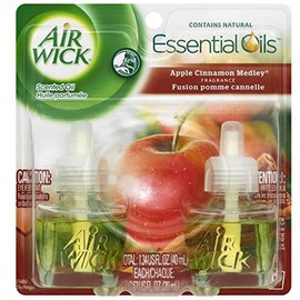 Air Wick Scented Oil Twin Refill Apple Cinnamon Medley (2X.67) Oz