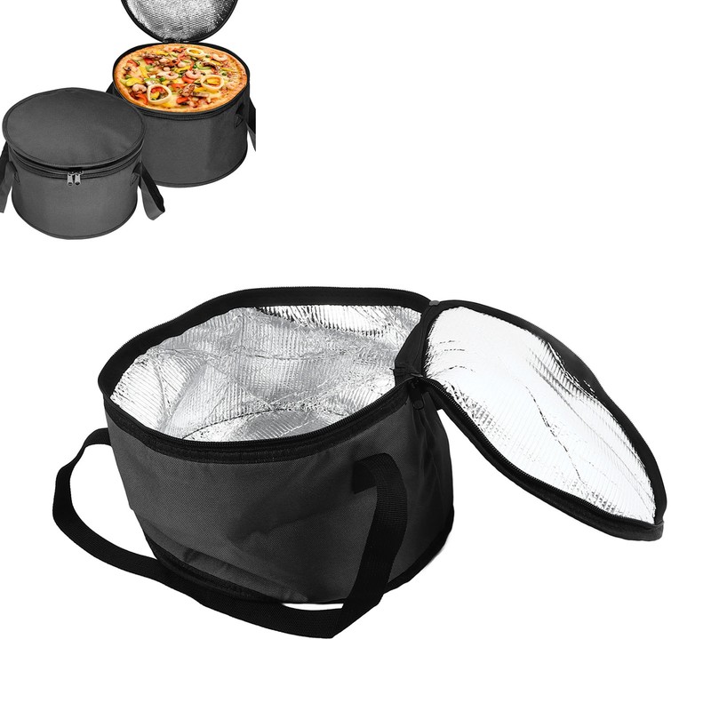 Round Insulated Bag 11x7in Oxford Cloth Casserole Carrier Reusable Cooler