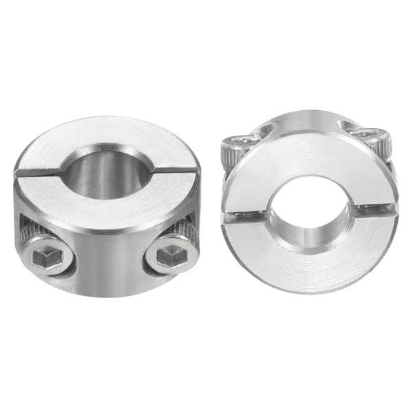 sourcing map 2 Pcs Double Split Shaft Collar 8mm Bore,