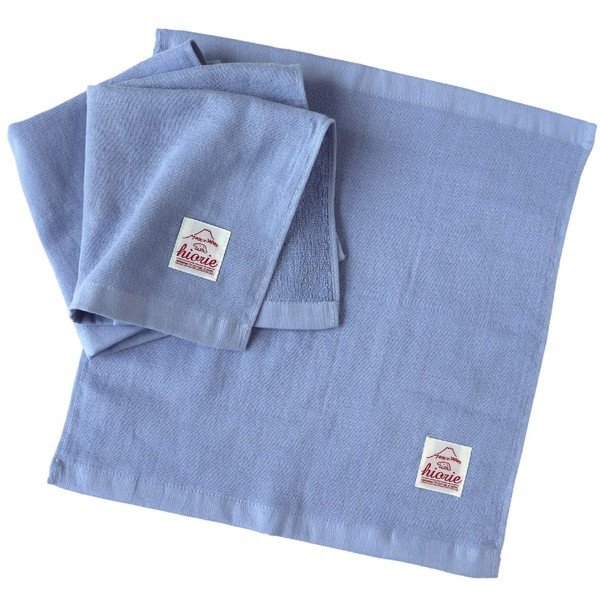 Hiorie Hand Towels, Denim Color, Gauze Towels, Set of 6,