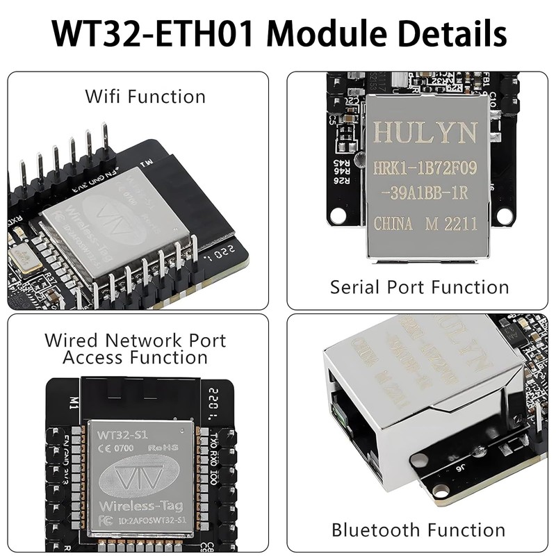 WT32-ETH01 Embedded Serial Port Networking with ESP32 RUIZHI MCU Module