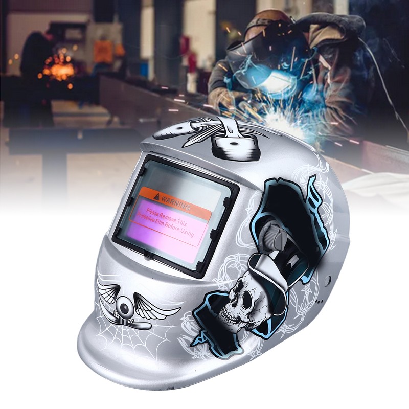 Auto Darkening Welding Helmet 93x43mm Large View Screen 2 Sensors