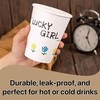 Pokanic Paper White Cups [12 oz] with Lids and Sleeves