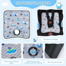 Babepets Car Seat Protector for Potty Training, 2 Pack Waterproof CarSeat Liner Toilet Training for Baby Infant Toddler, Dry Seat Piddle Pads Cover for Strollers (Grey)