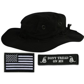 Gadsden and Culpeper Operator Boonie Hat Bundle & Patches - USA/DTOM Black