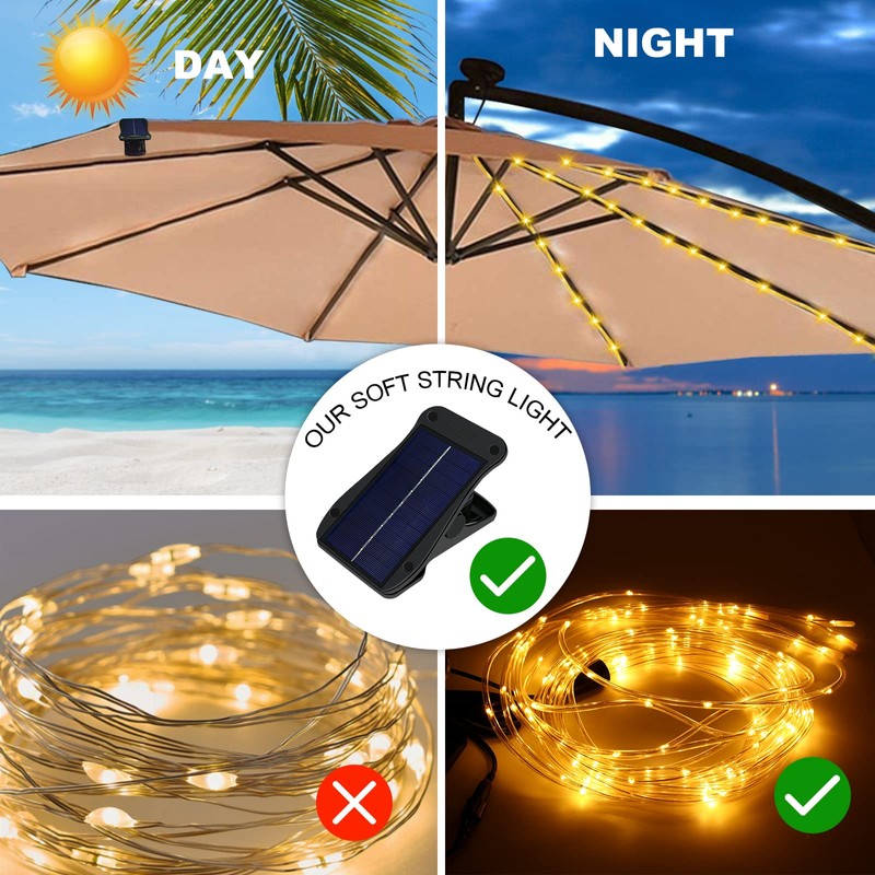 ZNYCYE Patio Umbrella Solar Lights, Umbrella Lights Outdoor Patio with