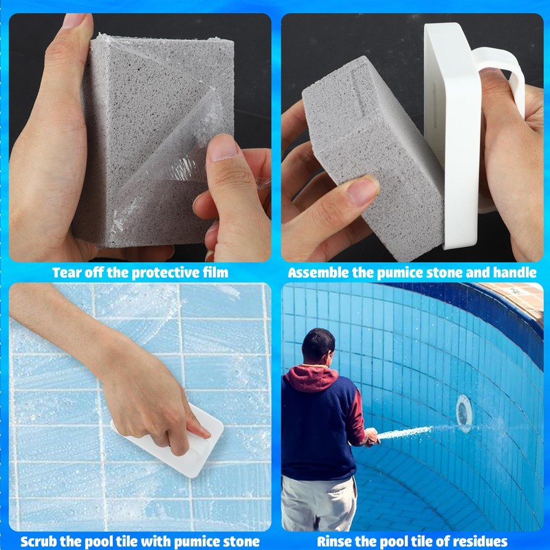 6 PCS Hand-Held Pool Pumice Stones Swimming Pumice Pool Tile