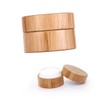 Vaguelly Bamboo Cream Travel Bottles Refillable Cosmetics Containers Safe Sealing