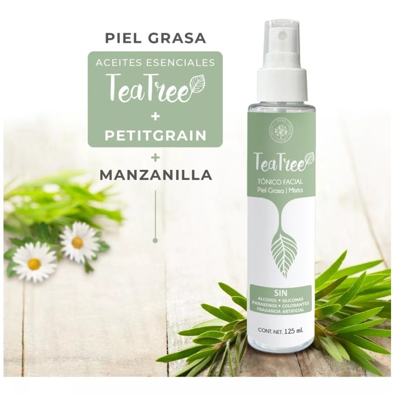 Arbora Tónico Facial Toner Hidratante Con Tea Tree Piel Grasa