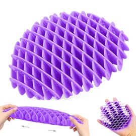 Fidget Worm Toy - 3.42'' Purple Worm Big Fidget Toys Adults and Kids, Funny Stretchy Sensory Stress Toys, Fidget Sensory Squeeze Toys, Relieves Stress and Anxiety Finger Toys for Kids with Autism ADHD