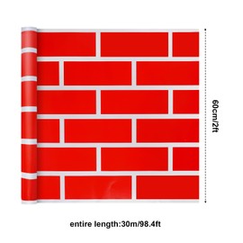 Tenceur Bulletin Board Paper 24 Inch x 100ft Fade Resistant Paper Roll for Classroom Decor (Red Brick)