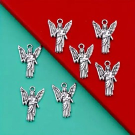 Fashion Jewelry ARCHANGEL PROTECTION FAITH ANGEL Pendant on 925 Plated Sterling Silver 24" Chain