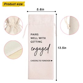 Maydvdv Engagement Wine Gift Bag|Engagement Gift|Engagement Gift for Couples|Gift for her|Engagement Gift|Bride Gift|Wine Bag for Getting Married(11MA15)