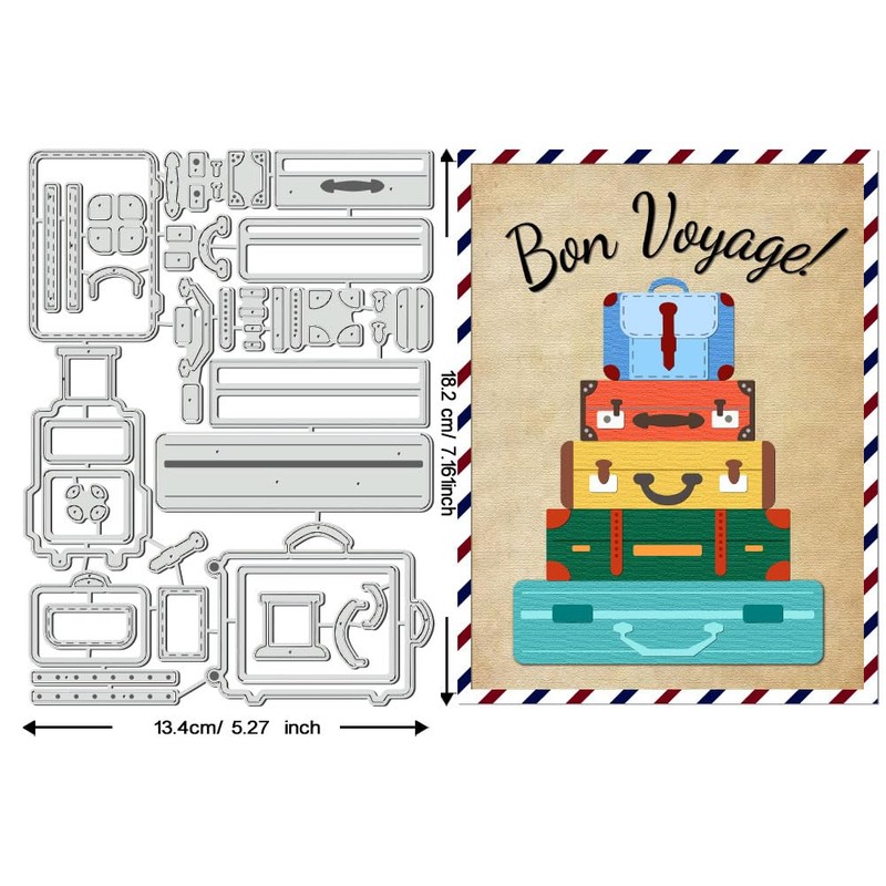 BENECREAT Suitcase Carbon Steel Cutting Die Scrapbooking Embossing Decoration DIY