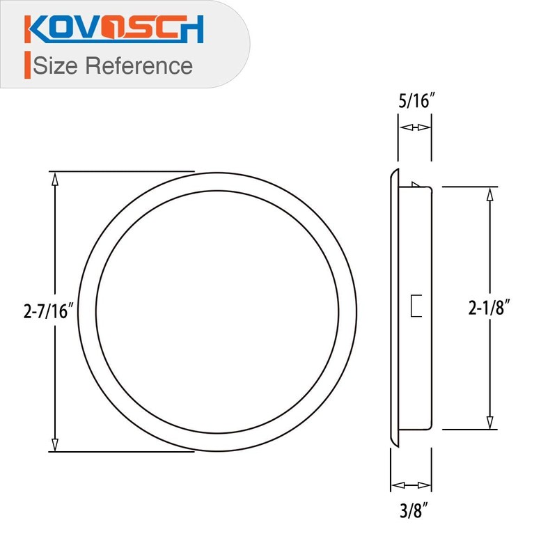 KOVOSCH 8 Pack Closet Door Finger Pull Satin Nickel- 2-1/8”
