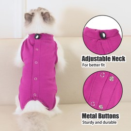 Axcimond Cat Recovery Suit Cat Body Suits for Medical Spay Surgical Cat Suit Kitten Bodysuit Post Surgery Cat Onesie Surgery Recovery Suit Cat Clothes After Surgery Recovery Collar & Cone Alternative