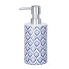 WENKO Lorca Ceramic Soap Dispenser, Blue, Dark Blue, 7 x 8.5 x