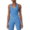 EleVen by Venus Williams Women's Ace Tank, Ocean Checkered Print,