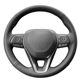 MEWANT Steering Wheel Cover for Toyota RAV4 2019-2024/Camry 2018-2024/Corolla 2020-2024/Avalon 2019-2022 Hand-Stitched Steering Wheel Wrap