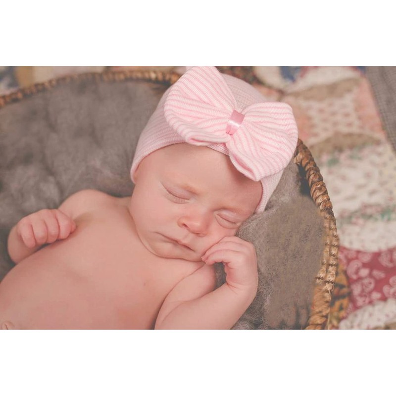 Clysburtuony Newborn Handmade Hat, Knitted Crochet Cap for Babies (0-3