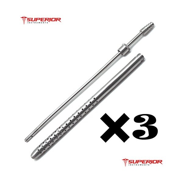 3 Pcs Superior Poole Straight Suction Tube 9.25" Width 10mm