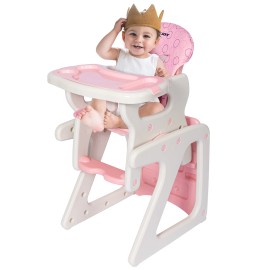 SEJOY Baby High Chair 3 in 1 Adjustable Seat Convertible Toddler Feeding Tray Chair